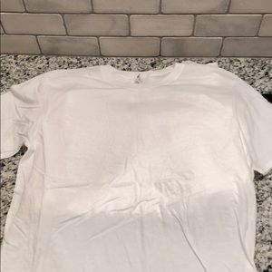 Anvil tri blend plain white tee shirt men’s large
